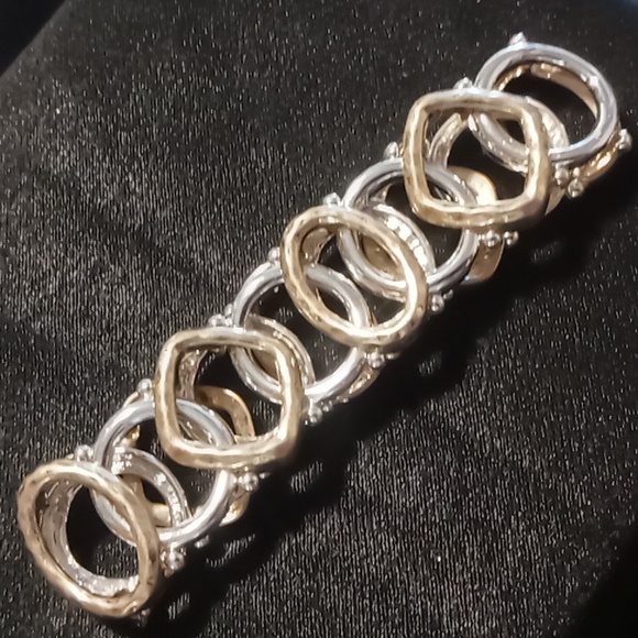 Silver and gold link chain expandable - Picture 2 of 4